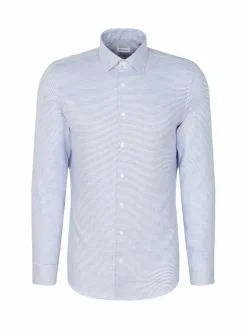 Seidensticker Hemden<Herren Business Hemd - Shaped Langarm hellblau strukturiert