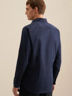 Seidensticker Hemden<Herren Business Hemd - Shaped 1/1 blau uni