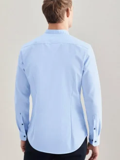 Seidensticker Hemden<Herren Business Hemd - Slim 1/1 blau uni