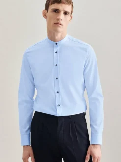Seidensticker Hemden<Herren Business Hemd - Slim 1/1 blau uni