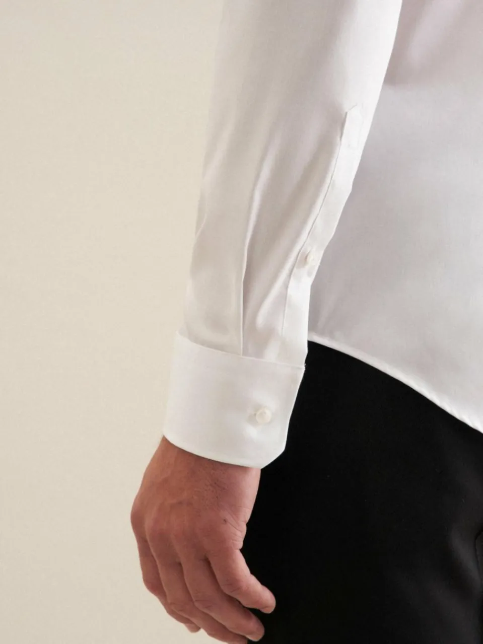 Seidensticker Hemden<Herren Business Hemd - Slim Langarm weiß uni