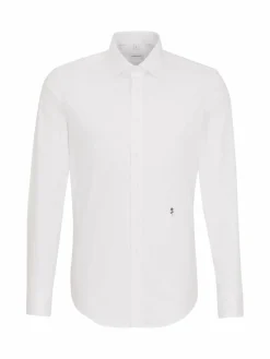 Seidensticker Hemden<Herren Business Hemd - Slim Langarm weiß uni