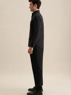 Seidensticker Hemden<Herren Business Hemd - Slim Langarm schwarz uni