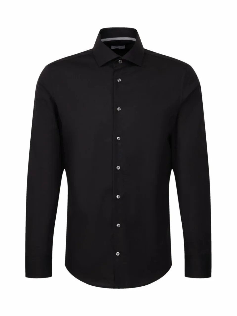 Seidensticker Hemden<Herren Business Hemd - Slim Langarm schwarz uni