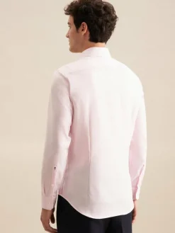 Seidensticker Hemden<Herren Business Hemd - Slim 1/1 rosa strukturiert