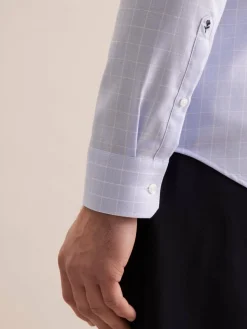 Seidensticker Hemden<Herren Business Hemd - Slim Langarm blau kariert