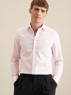 Herren Seidensticker Hemden>Herren Business Hemd - Slim Langarm