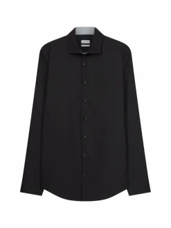Seidensticker Hemden<Herren Business Hemd - Slim 1/1 schwarz uni