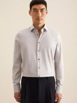 Seidensticker Hemden<Herren Business Hemd - Slim Langarm grau uni