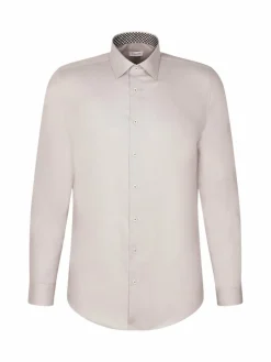 Seidensticker Hemden<Herren Business Hemd - Slim Langarm grau uni