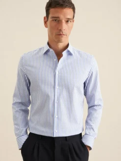 Seidensticker Hemden<Herren Business Hemd - Slim 1/1 blau gestreift