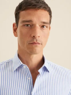 Seidensticker Hemden<Herren Business Hemd - Slim 1/1 blau gestreift