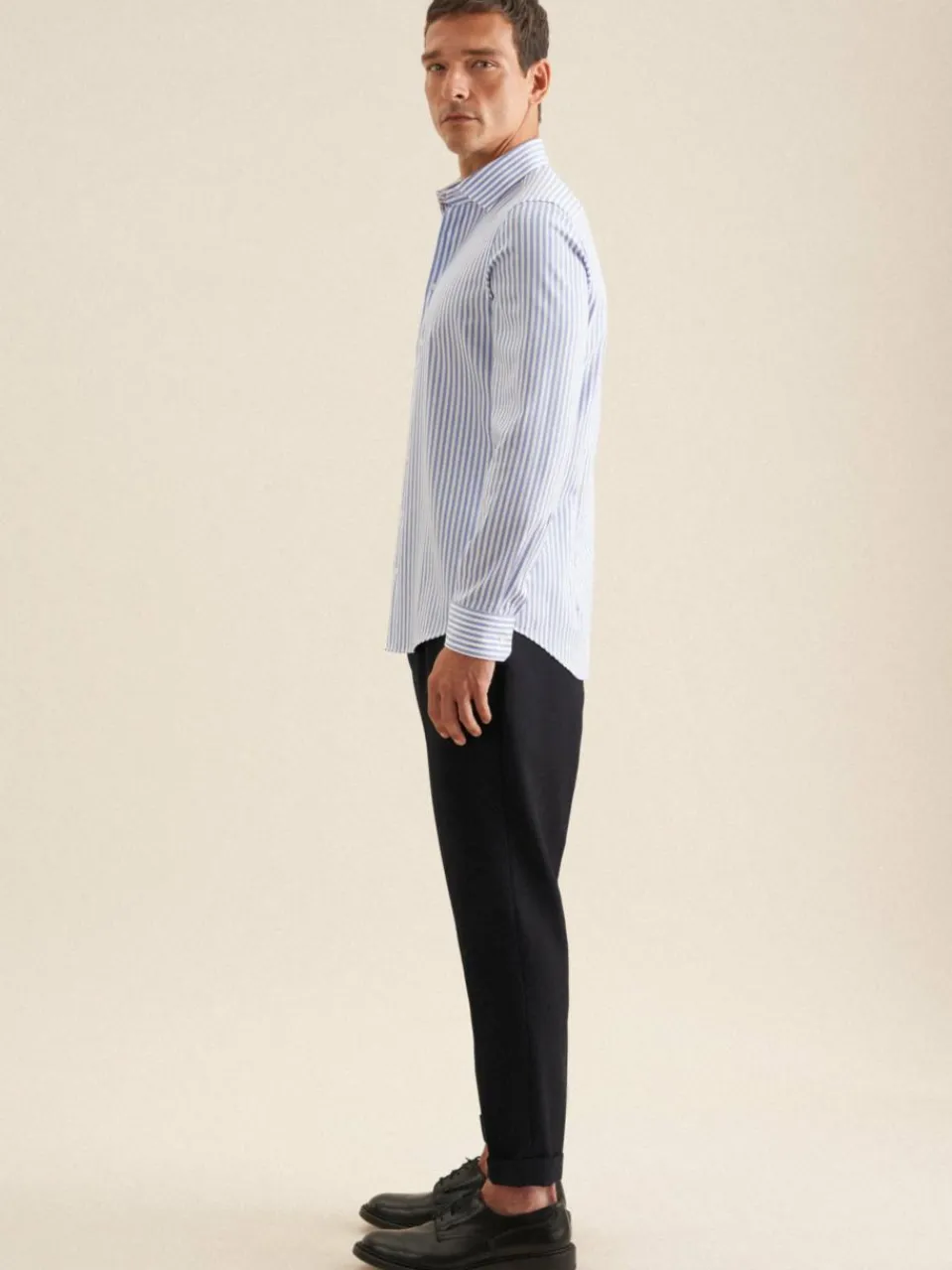 Seidensticker Hemden<Herren Business Hemd - Slim 1/1 blau gestreift