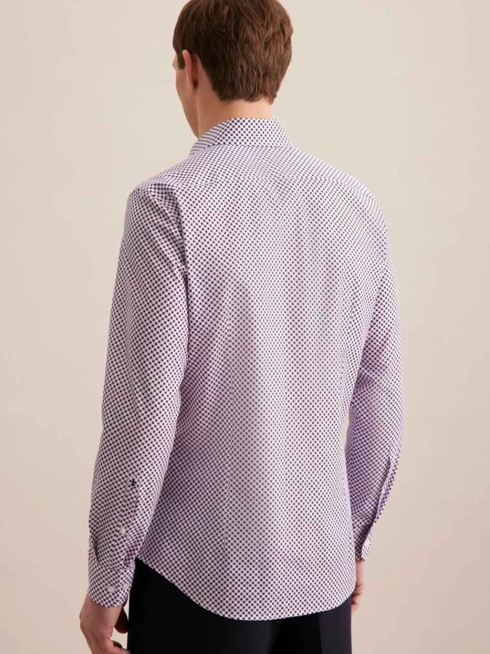 Seidensticker Hemden<Herren Business Hemd - Slim 1/1 flieder bedruckt