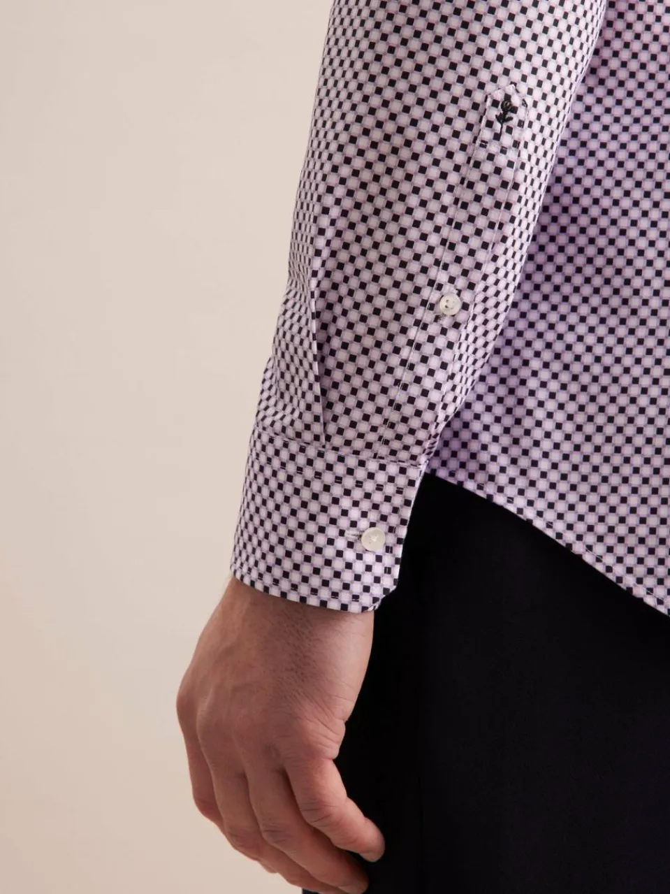 Seidensticker Hemden<Herren Business Hemd - Slim 1/1 flieder bedruckt