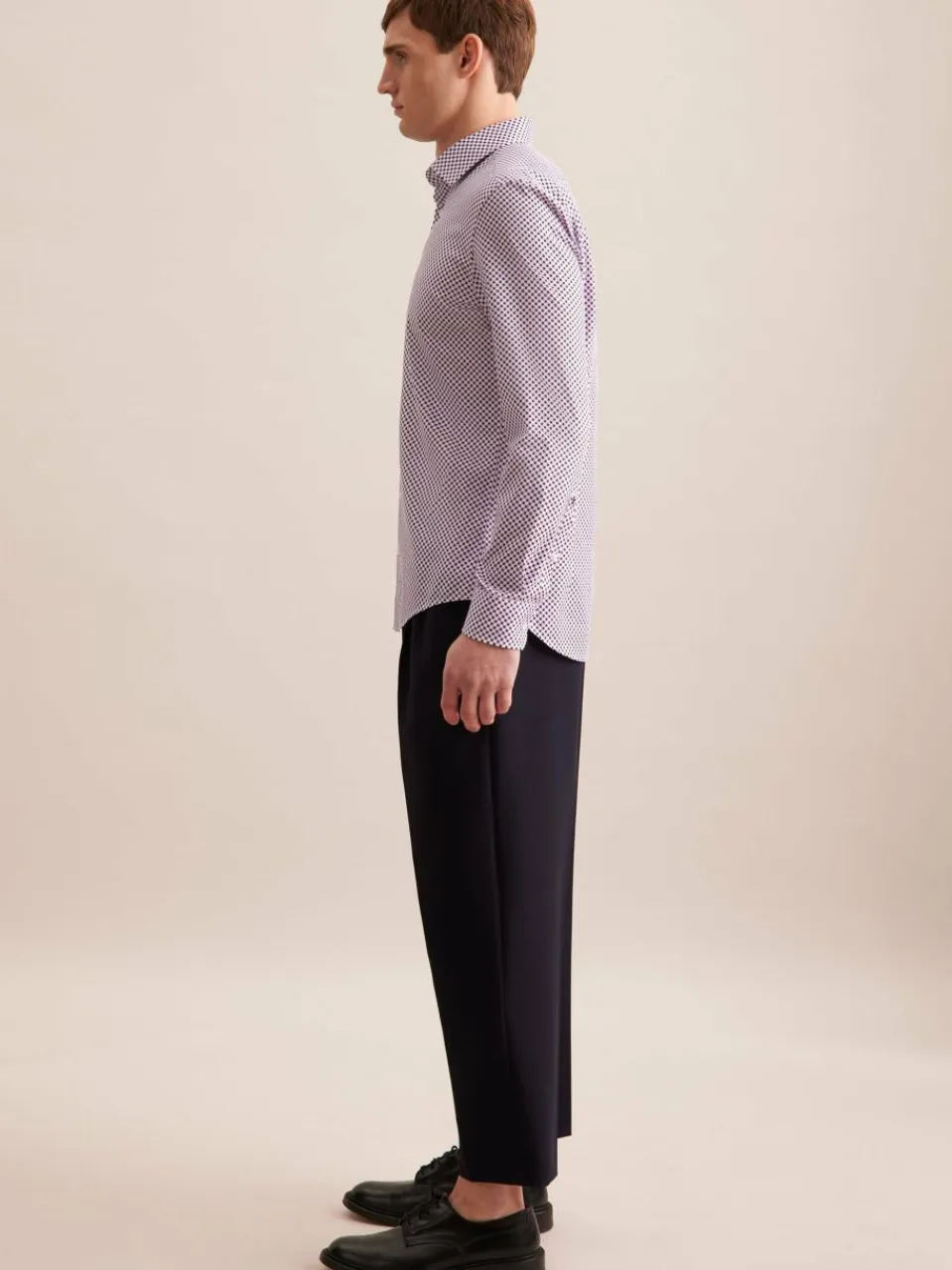 Seidensticker Hemden<Herren Business Hemd - Slim 1/1 flieder bedruckt