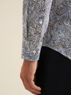 Seidensticker Hemden<Herren Business Hemd - Slim Langarm hellblau gemustert