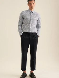 Seidensticker Hemden<Herren Business Hemd - Slim Langarm hellblau gemustert