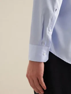 Seidensticker Hemden<Herren Business Hemd - Slim 1/1 Extra lang hellblau uni