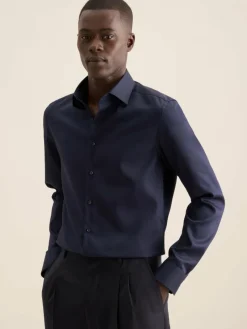 Seidensticker Hemden<Herren Business Hemd - X-Slim 1/1 blau uni