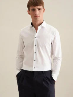 Seidensticker Hemden<Herren Business Hemd - X-Slim Langarm weiß uni