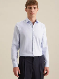 Seidensticker Hemden<Herren Business Hemd - X-Slim Langarm hellblau uni