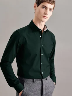 Seidensticker Hemden<Herren Business Hemd - X-Slim Langarm grün uni