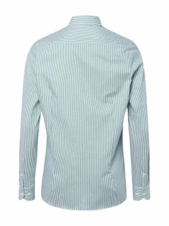 OLYMP Level Five Hemden<Herren Businesshemd smaragd weiß gestreift
