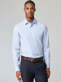 Roy Robson Hemden<Herren Businesshemd blau uni