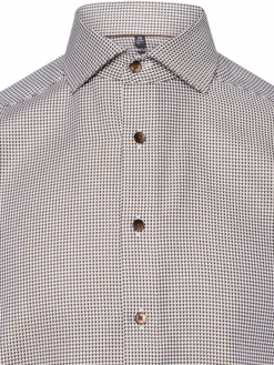 OLYMP Luxor modern fit Hemden<Herren Businesshemd weiß nougat gemustert