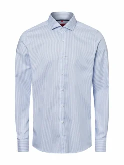 Finshley & Harding Hemden<Herren Businesshemd - Easy Care hellblau gestreift