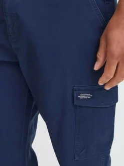 BLEND Hosen<Herren Cargohose - BHMADDOX wovenpant blau uni