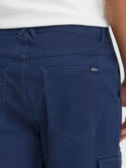 BLEND Hosen<Herren Cargohose - BHMADDOX wovenpant blau uni