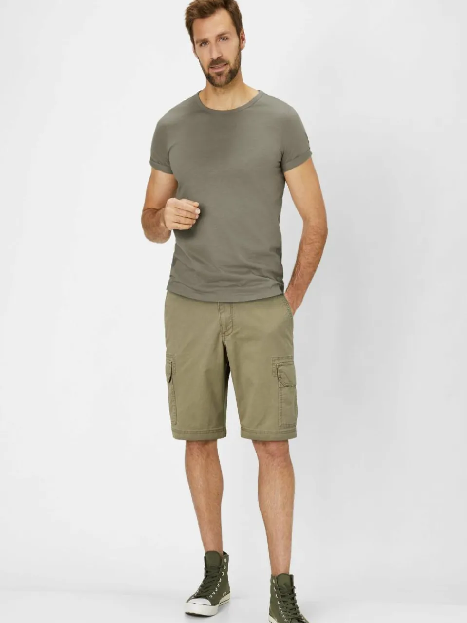Redpoint Hosen<Herren Cargohose - CALGARY Comfort Fit khaki uni