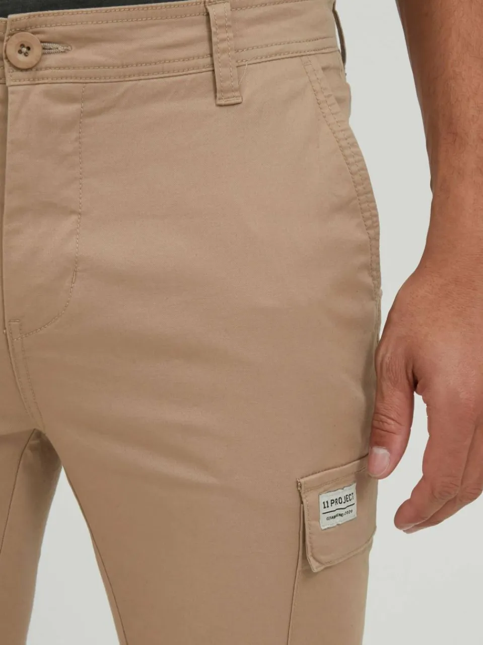 11 Project Hosen<Herren Cargohose - PRLouka beige uni