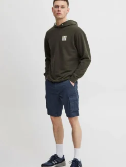 BLEND Hosen<Herren Cargoshorts blau uni