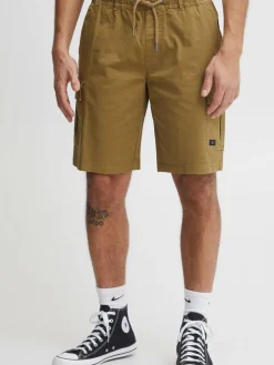 BLEND Hosen<Herren Cargoshorts grün uni