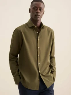Seidensticker Hemden<Herren Casual Hemd - Regular 1/1 oliv uni