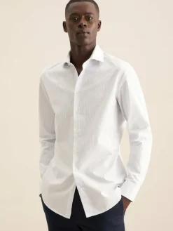 Seidensticker Hemden<Herren Casual Hemd - Slim 1/1 hellblau gestreift