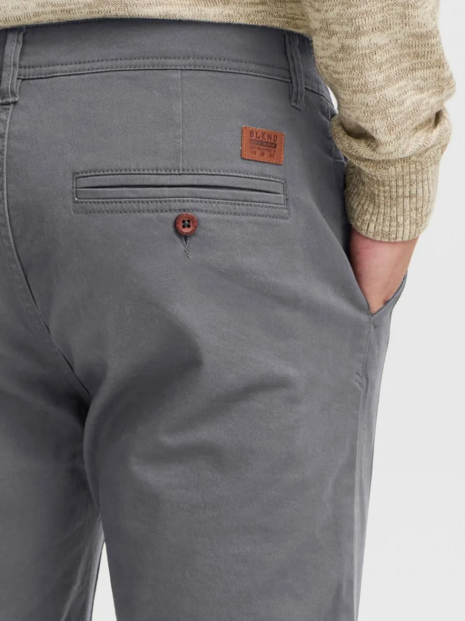 BLEND Hosen<Herren Chinohose - BHKainz grau uni