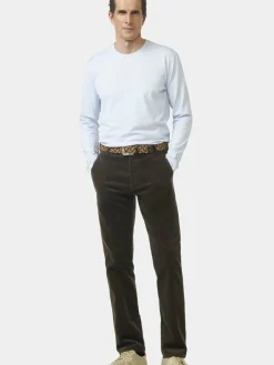 MEYER Hosen<Herren Chinohose - BONN ACTIVE braun uni