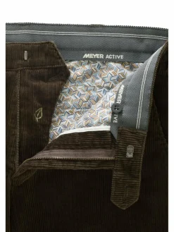 MEYER Hosen<Herren Chinohose - BONN ACTIVE braun uni
