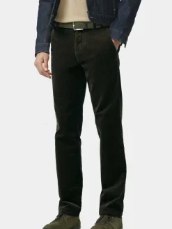 MEYER Hosen<Herren Chinohose - BONN ACTIVE oliv uni