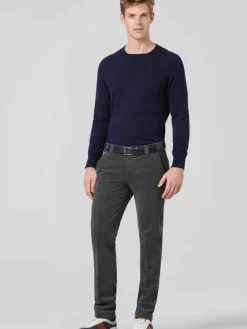 MEYER Hosen<Herren Chino-Hose - Roma schwarz uni