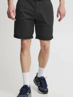 BLEND Hosen<Herren Chinoshorts schwarz uni