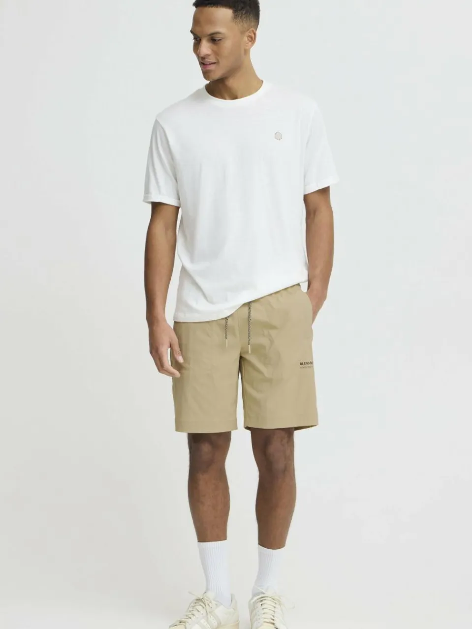 BLEND Hosen<Herren Chinoshorts - BHEDGAR beige bedruckt