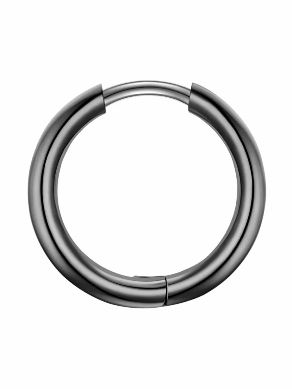 True Rebels Schmuck<Herren Creolen grau uni