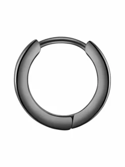 True Rebels Schmuck<Herren Creolen grau uni