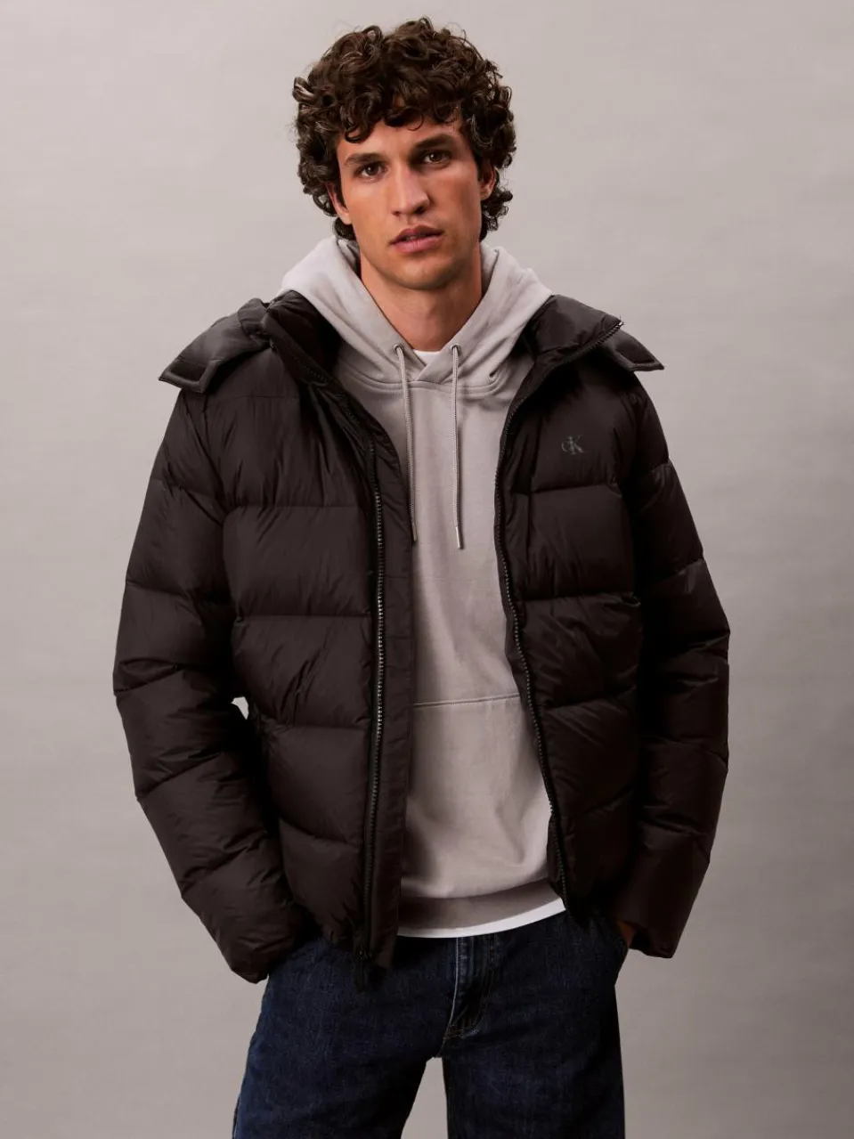 Calvin Klein Jeans Jacken & Westen<Herren Daunenjacke schwarz uni