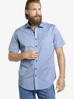 Jan Vanderstorm Hemden<Herren Doppelpack Hemd - EVIN weiß blau uni